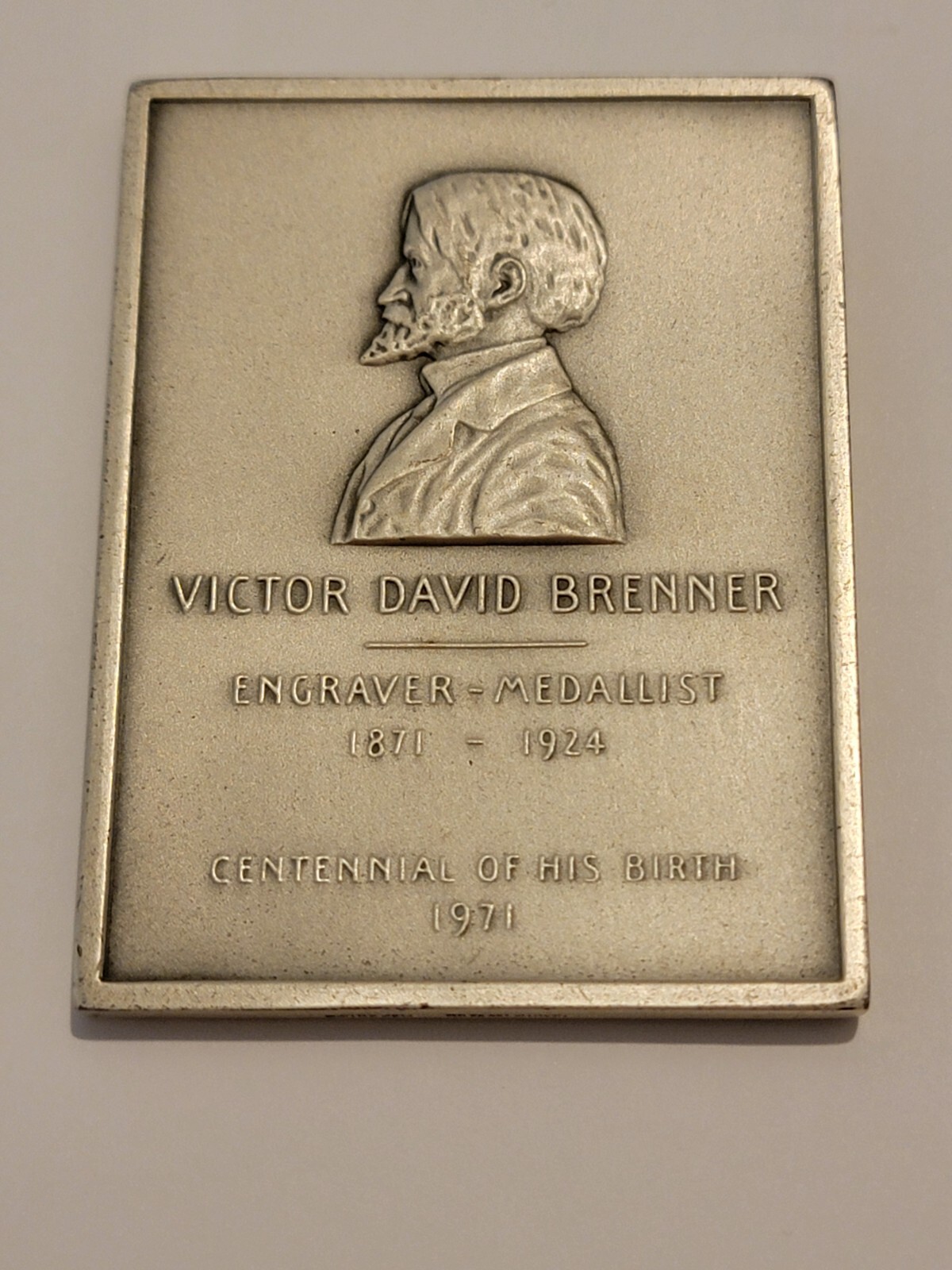 🌟 RARE  Victor David Brenner / Abraham Lincoln .999 Silver Plaque Medal