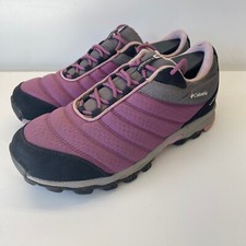 Women  s Columbia Techlite Waterproof Omni Grip Hiking Walking Shoes 7 Purple
