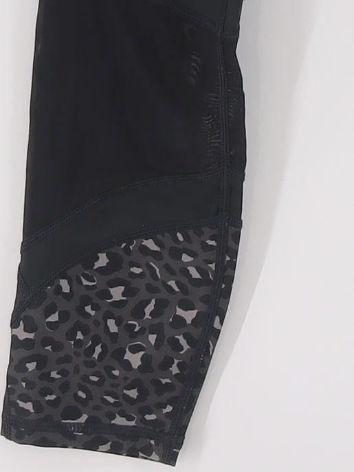 ALTRA Leggings donna Fabletics W 28 in grigio stampa animalier 100% altro lunghezza intera