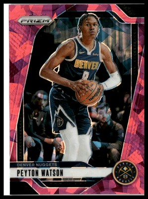 2024-25 Panini Prizm- Prizms Pink Ice - Peyton Watson Denver Nuggets