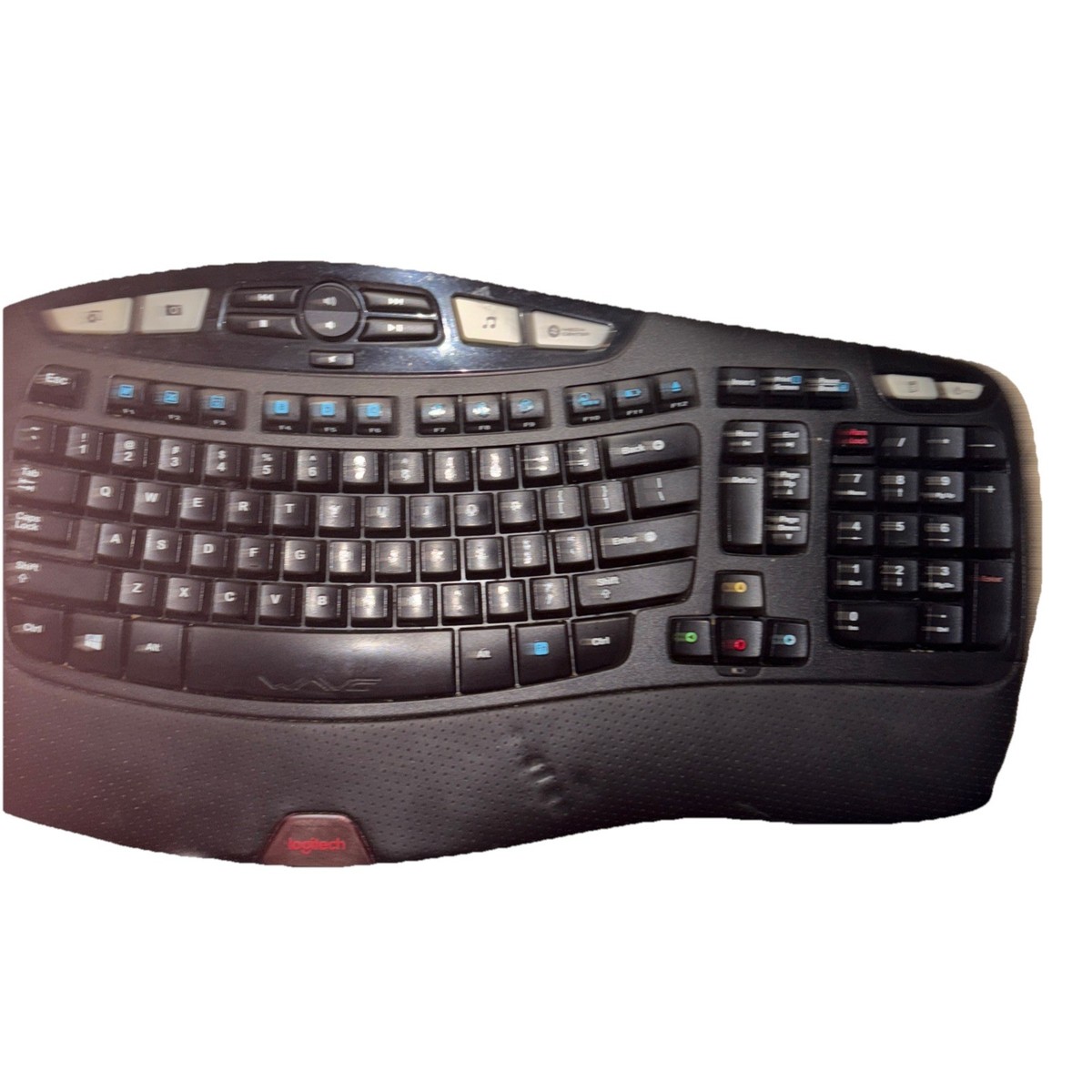 Logitech K350 Wireless Keyboard No USB Dongle Ergonomic With Built