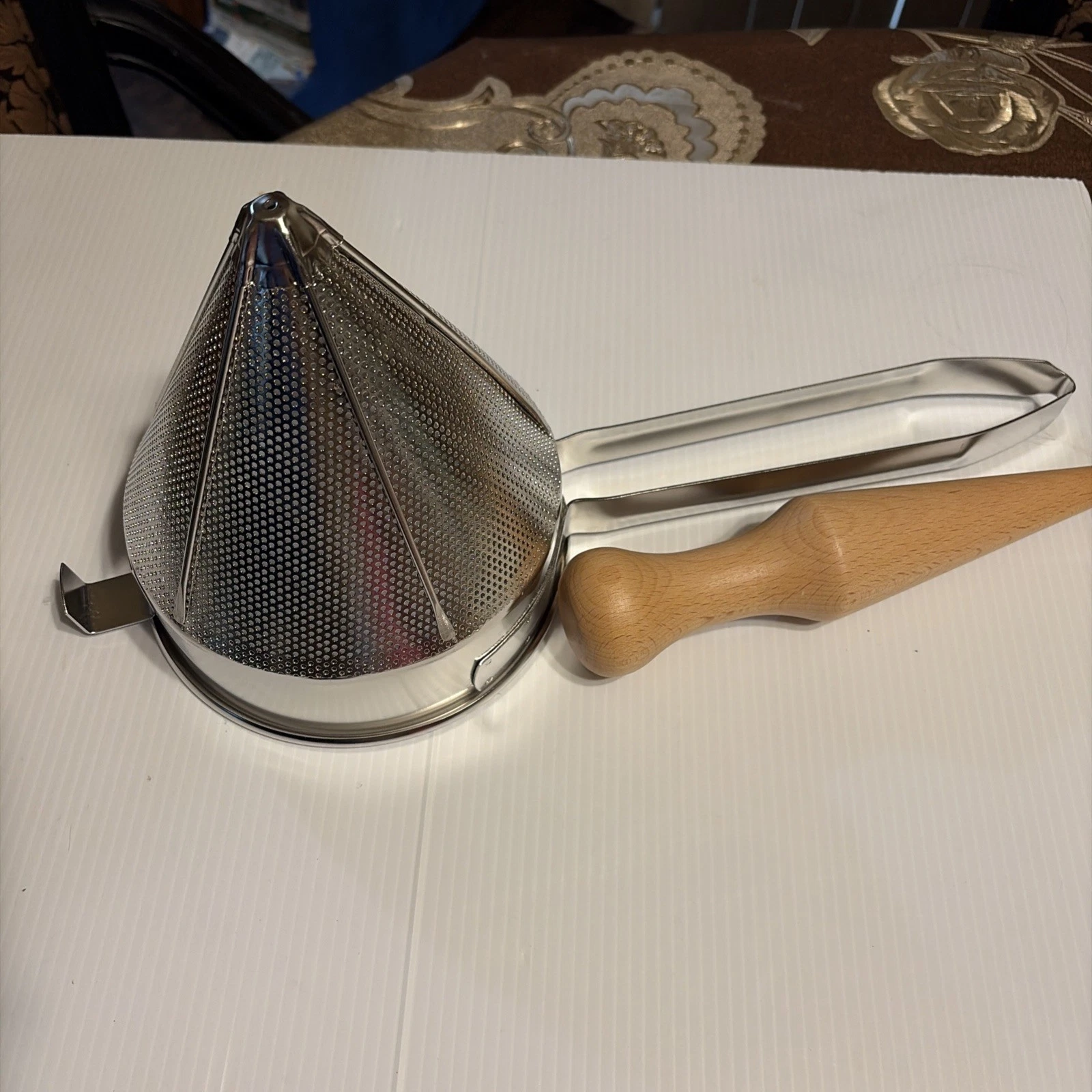 China Cap Strainer Chinois 8" Mesh Course Juicing Stainless Steel Cone Style