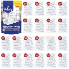 Wallaby 5g Silica Gel Packets 100ct Food Safe Rechargeable Moisture Absorbers
