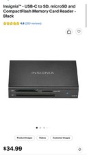  MSRP 34.99 Insignia USB-C to SD, microSD  CompactFlash Memory Card Reader