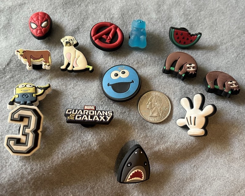 Jibbitz Crocs Shoe Charms Lot (14) Charms Guardians Of The Galaxy Gummy Bear