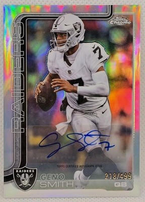 2025 Topps Chrome - Autographs Geno Smith #BA-GS Refractor /499 (AU)