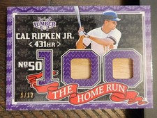 2024 Leaf Lumber Game Used Cal Ripken Jr Bat The Home Run Purple #9/12 