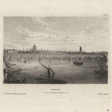 England London von der Waterloo-Brücke aus H...