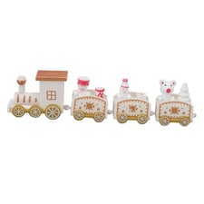 3 Sets Mini Train Christmas Decorations White Decoration Props