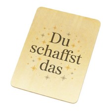 Du schaffst das Postkarte aus Holz