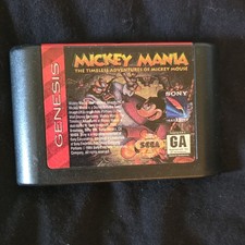 Mickey Mania The Timeless Adventures Of Mickey Mouse (Sega Genesis) Cart Tested