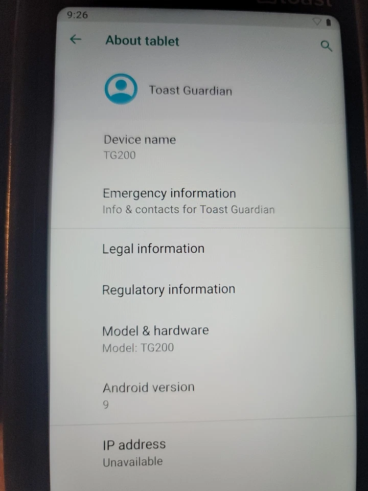Lote de (2) TG200 Toast Flex POS Go 2 Tablet Portátil Dispositivo Móvel Testado 100% - Imagem 4 de 4
