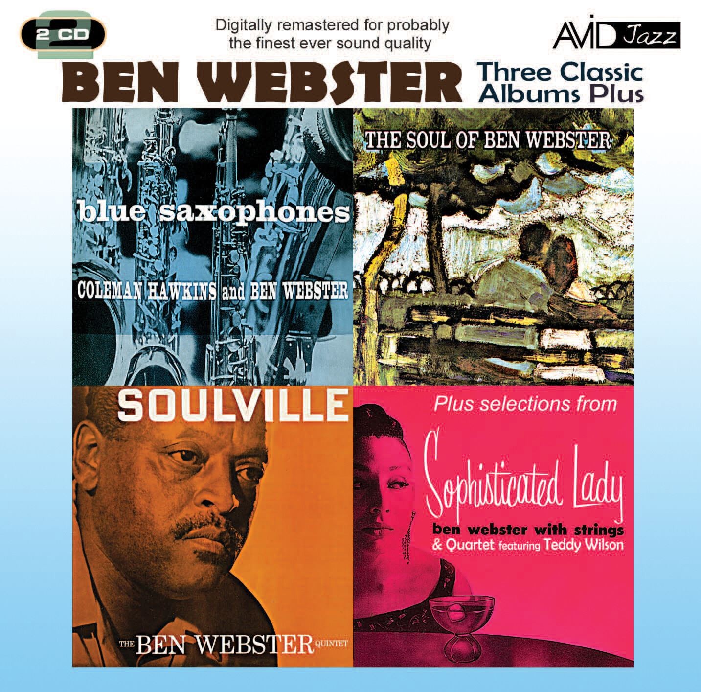 Ben Webster - Three Classic Albums Plus (Avid Jazz) 2CD Album