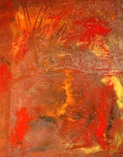 FIRE WALL █  MODERN CANVAS  original  painting ABSTRACT ART █NO RES██effw