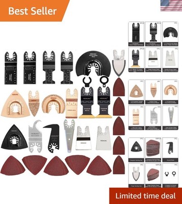 Versatile 118PC Oscillating Tool Blades - Essential Set for Home Improvement