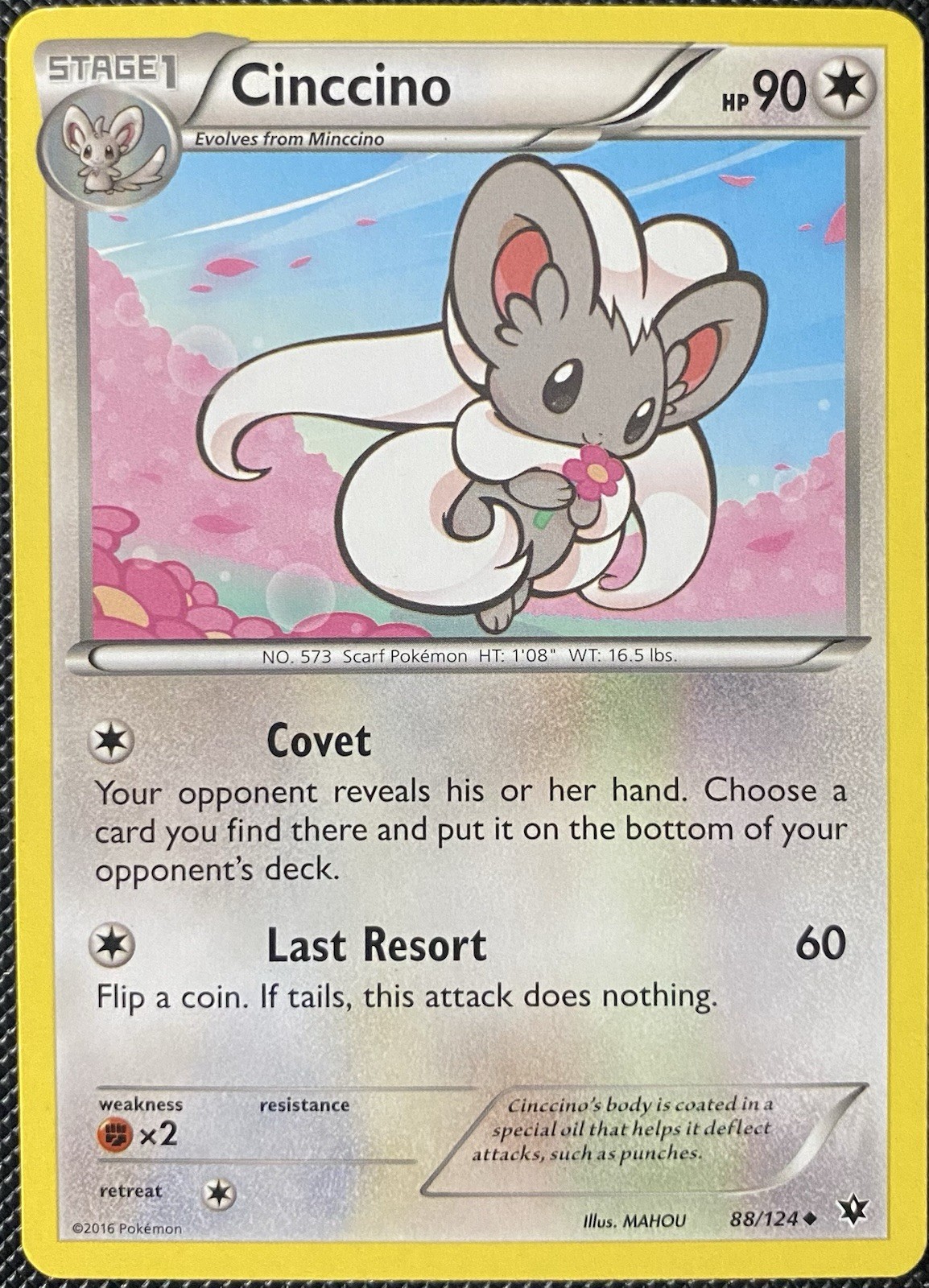 Cinccino 88/124 Fates Collide Regular - Pokémon Card