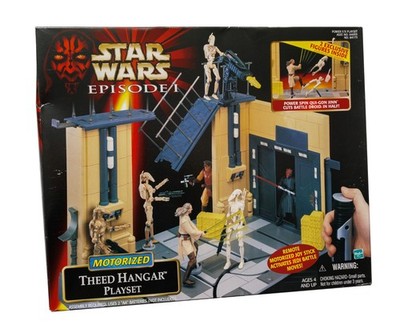 Star Wars Motorized Theed Hangar Playset Episode 1 The Phantom Menace 1999 NEW