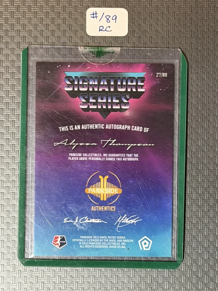 2023 Parkside Alyssa Thompson Auto /89 Rookie RC Sealed - Image 2 of 2