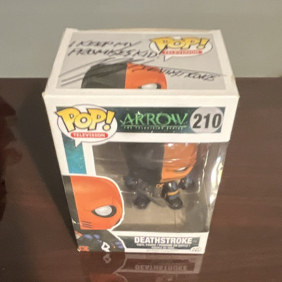 Funko Pop! Arrow Deathstroke #210 Autographed Signed Vinyl Figure Manu Bennet