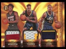 2015-16 Gold Standard Newly Minted Memorabilia Triples #4 Winslo/Turner/Lyles/25