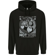 Make Love Not War World Peace Anti Sudadera 80% Algodón Unisex Hombre