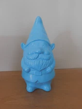 8" Garden Gnome Elf Ceramic Decor Horizon Group USA Teal/Aqua  No Flaws
