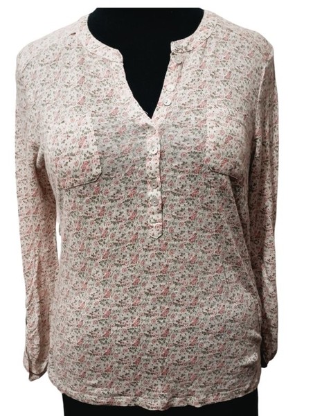 Women Laura Ashley Shirt Beige Linen L