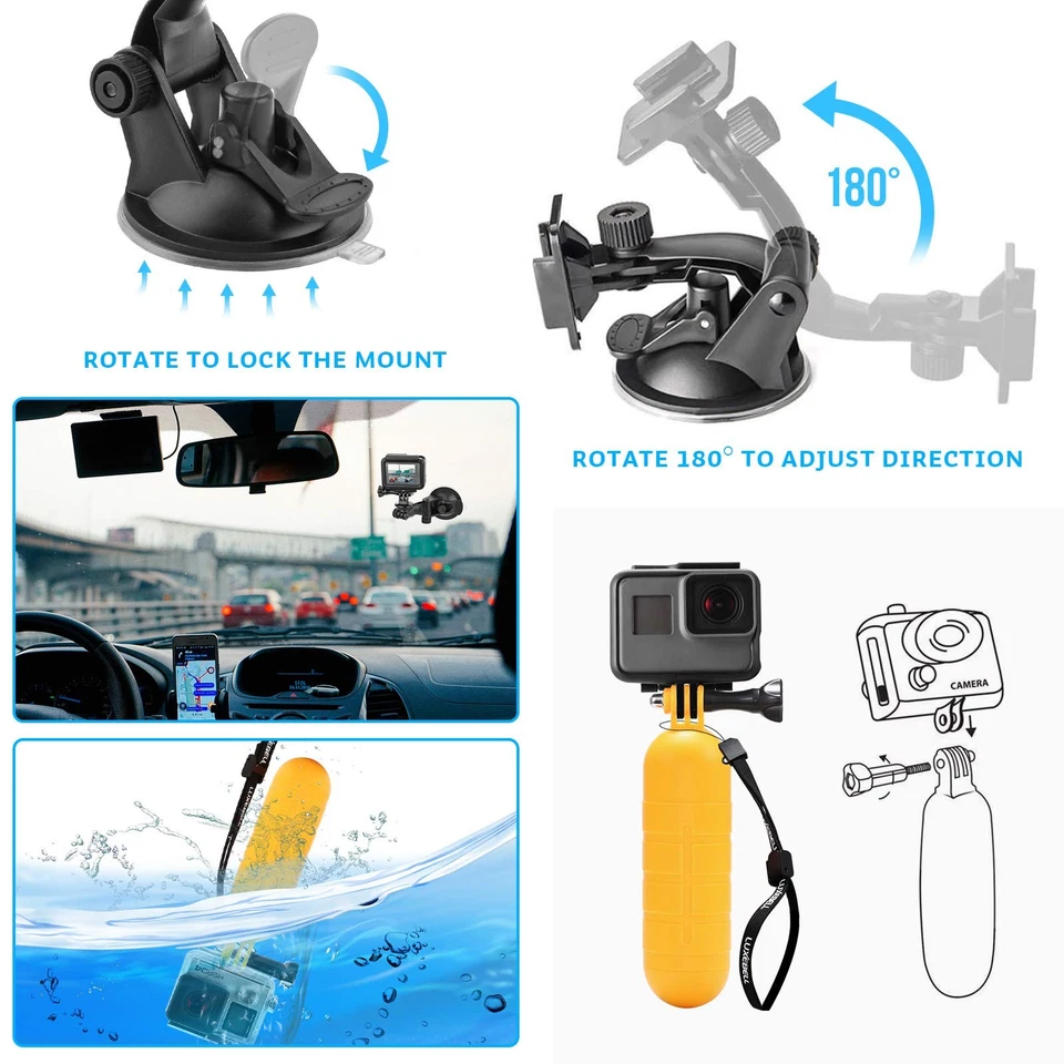 Accessories Kit for AKASO EK5000 EK7000 4K WiFi Action Camera GoPro Hero 12 1... - Image 4 of 4