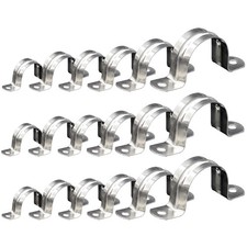 10pcs Rigid Pipe Strap Stainless Cable U Bracket Clamp Hanger Tube Strap