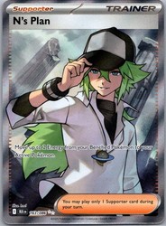 N's Plan 163/086 Scarlet & Violet: Black Bolt Ultra Rare Holo Trainer