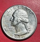 1938 Choice Uncirculated US Washington SILVER Quarter! Philadelphia Mint! Coin!
