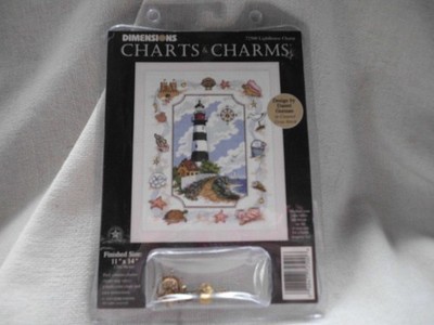 DIMENSIONS CHARTS & CHARMS 72500 LIGHTHOUSE CHARM ~ ORIGINALVERPACKT