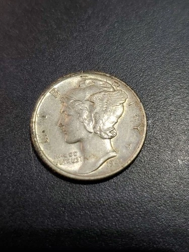 1941 10C Mercury Dime 90 % Silver Vf