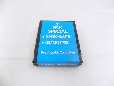 Atari 2600 2 Pak Special Dungeon Master and Creature Strike Game Cartridge