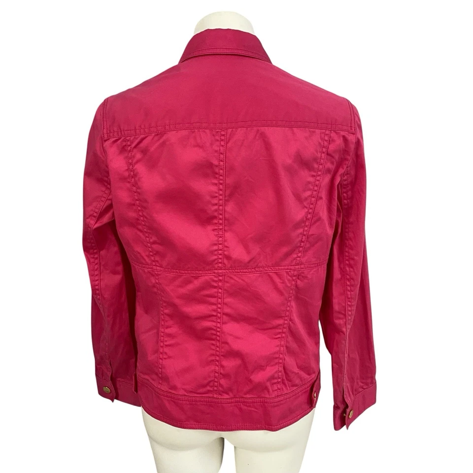 Jones New York Blazer Womens Medium Pink Jacket Officecore Career Coastal Barbie - Image 3 of 4