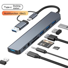 8 in 2 USB-C Hub Type C To USB 3.0 4K HDMI PD Adapter For iPhone Macbook Pro/Air