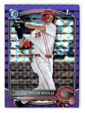 Mason Neville (RC) 127/250 1st Purple Geometric 2025 Bowman Draft BDC-109