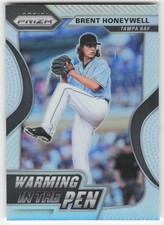 2020 Panini Prizm Warming in the Pen Silver Prizm Brent Honeywell #WIP-7 Rays