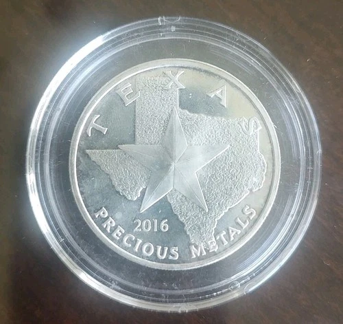 2016 State of Texas Precious Metals "COYOTE"  1 Oz .999 Silver Proof Round
