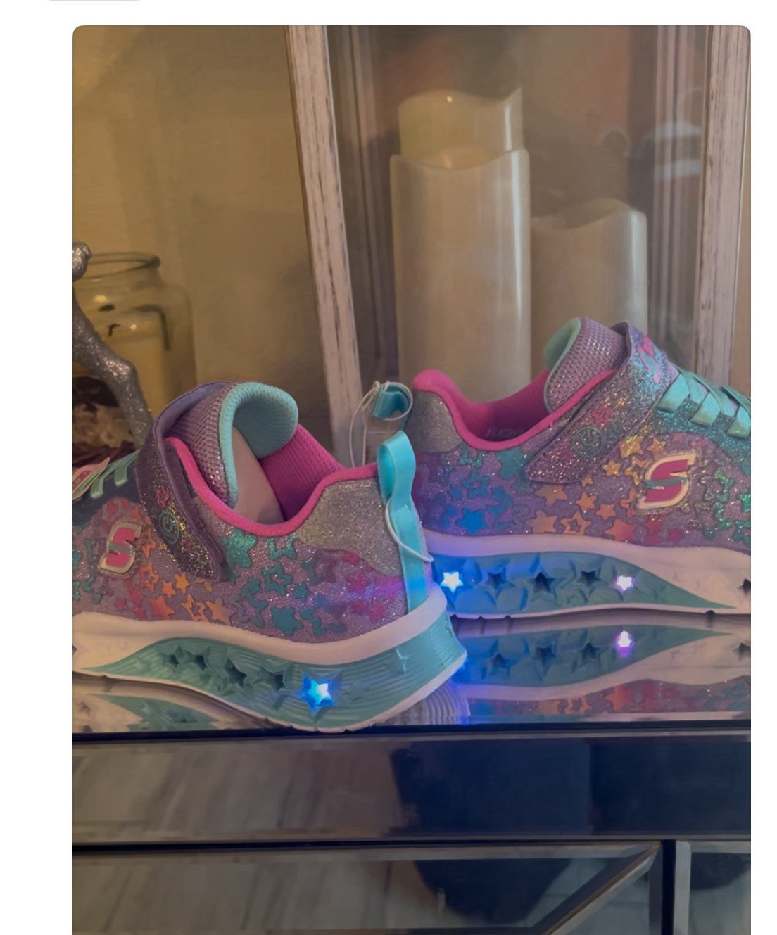 Skechers S Sport Kortney Light up Sneakers - Girls size 4 Big Kid - NEW