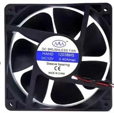 HZHD 12038MS DC12V 0.4A 12CM 2-Wire Cooling Fan