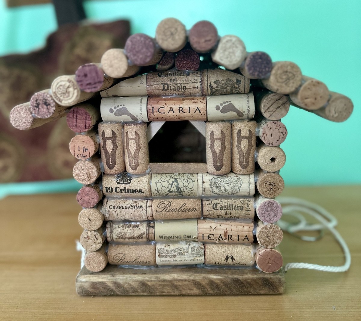 Handmade Wine Cork Birdhouse