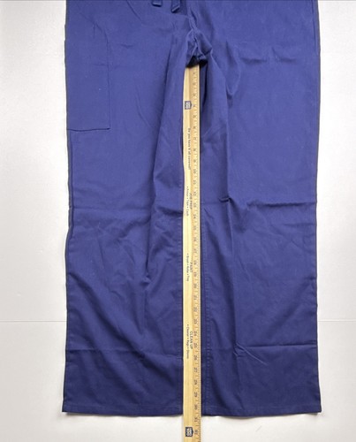 UA Scrubs Uniform Advantage Size L Pants Draw String Waist Navy Blue 3 Pockets - Picture 2 of 8