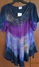 New Greater Good Tunic Top One Size Fits Most 100% Rayon Bust 53 Length 32.5 in