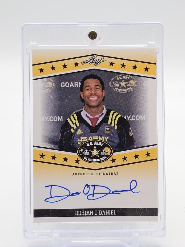 DORIAN O'DANIEL 2013 LEAF US ARMY ALL-AMERICAN BOWL ROOKIE AUTO Q7420