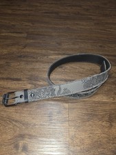 Vintage Y2K Japanese Dragon Cotton Leather Belt L