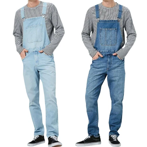 Pantalones vaqueros de peto para hombre pantalones vaqueros pantalones de mezclilla pantalones para hombre mono peto DE - Imagen 3 de 7