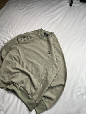 Fred Perry Herren Pullover Khaki Größe S, Strickpullover, Casual, Vintage