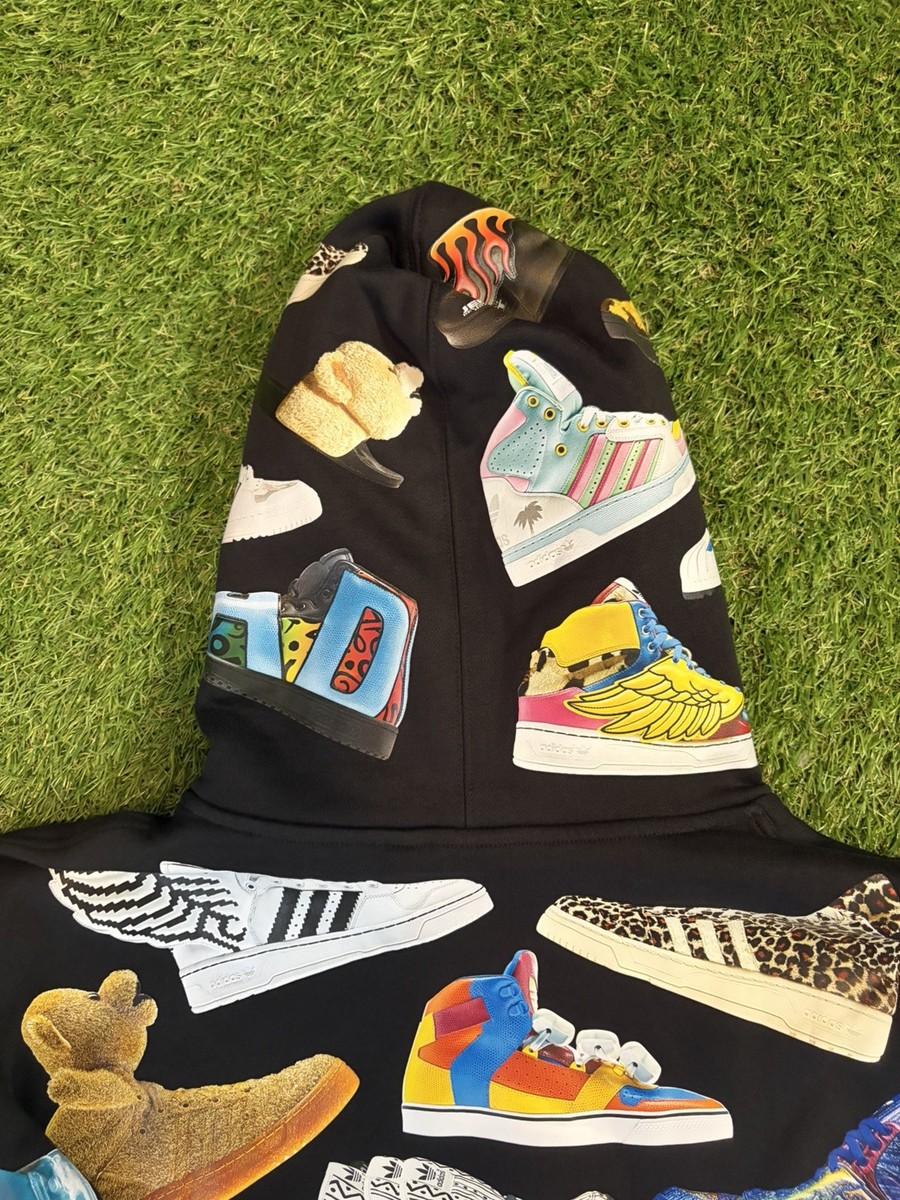 Adidas Originals Jeremy Scott Unisex Adult XL Archive Hoodie Black