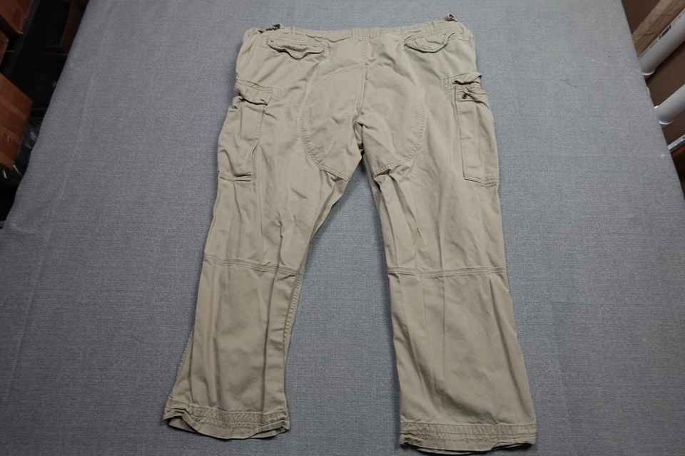 Polo Ralph Lauren Cargo Pants Mens 50x30 Khaki Tan Utility Multi Pocket Military - Image 3 of 4